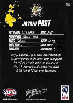2010 Select AFL Prestige #146 Jayden Post Back